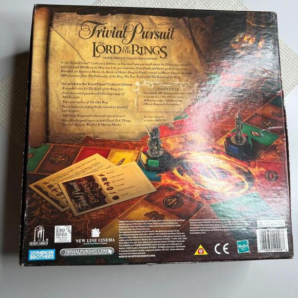 Trivial Pursuit Lord of the Rings Movie Trilogy Collectors Edition Board Game - Picture 4 of 10